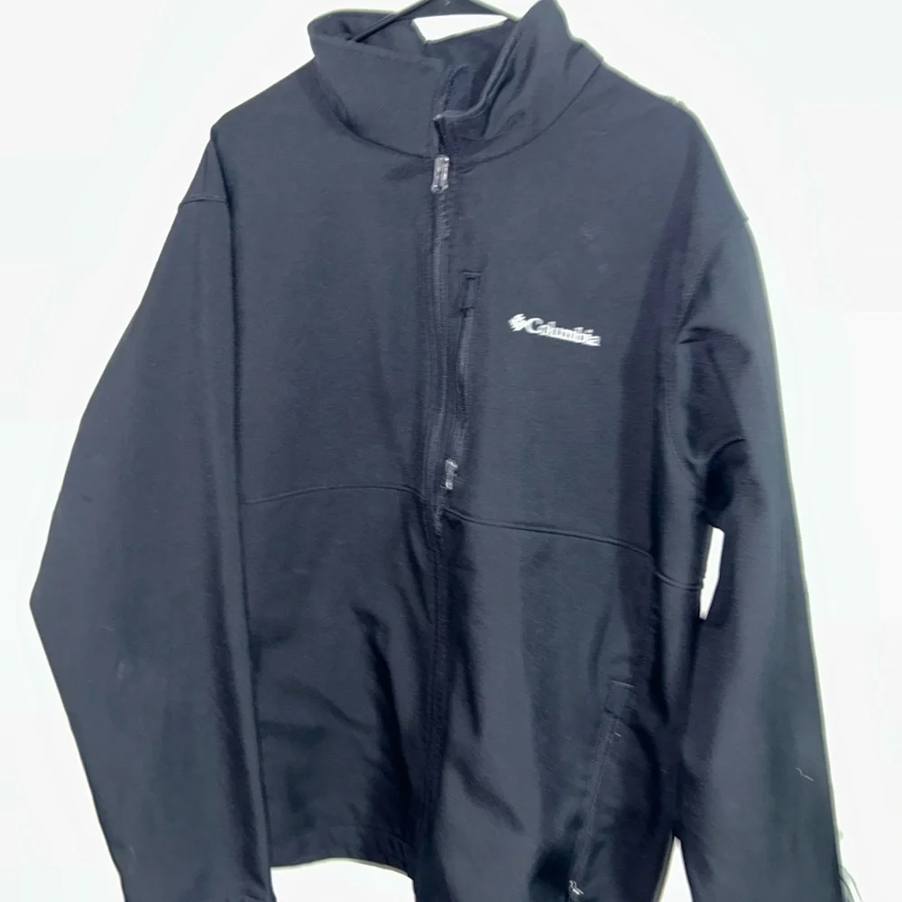 Columbia Men’s Large Full Zip Up Black Fleece Line Jacket 2XL - Picture 2 of 6